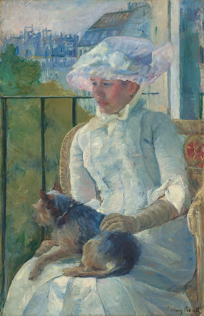Mary Cassatt - 165, Ragazza con cane alla finestra, National Gallery of Art, Washington DC